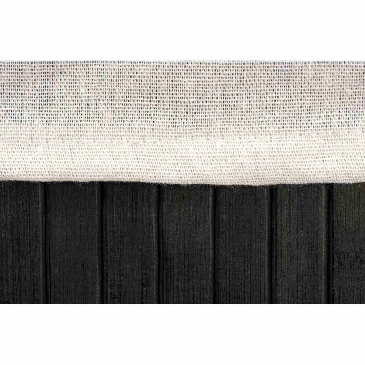 WÄSCHEKORB MIT DECKEL BAMBOO - Schwarz, Naturmaterialien (40/60/30cm) - WohnDirect