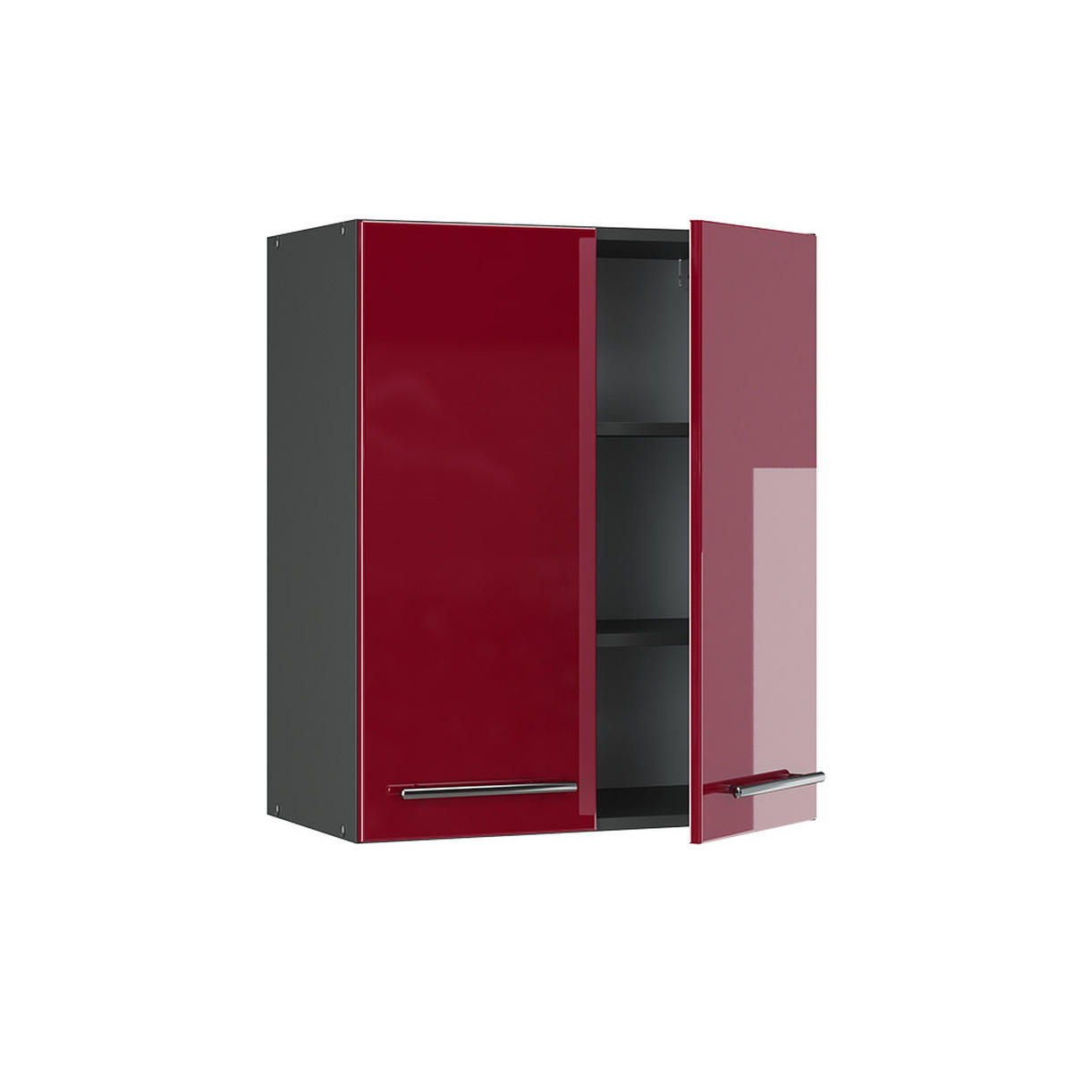 HÄNGESCHRANK Fame-Line Bordeaux Hochglanz 60 cm - Bordeaux/Anthrazit, Holzwerkstoff (60/72/34.1cm) - Vicco