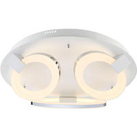 LED DECKENLEUCHTE CRINGLE I Weiß Metall Acryl - Weiß, Metall (57/57/16.8cm) - Globo Lighting