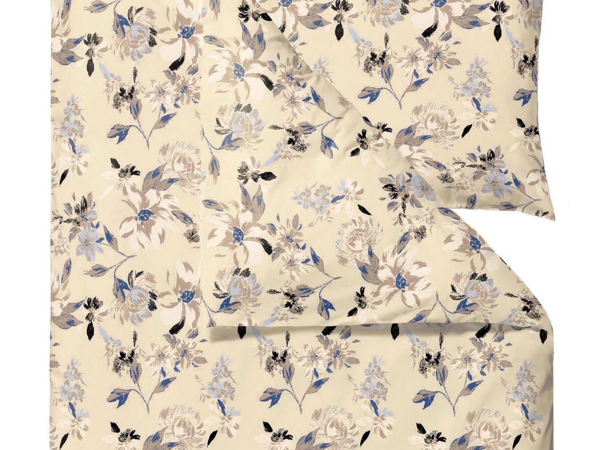 BETTWÄSCHE History Bloom beige 135/200 cm Bio-Baumwolle - Beige, Textil (135/200cm) - Södahl