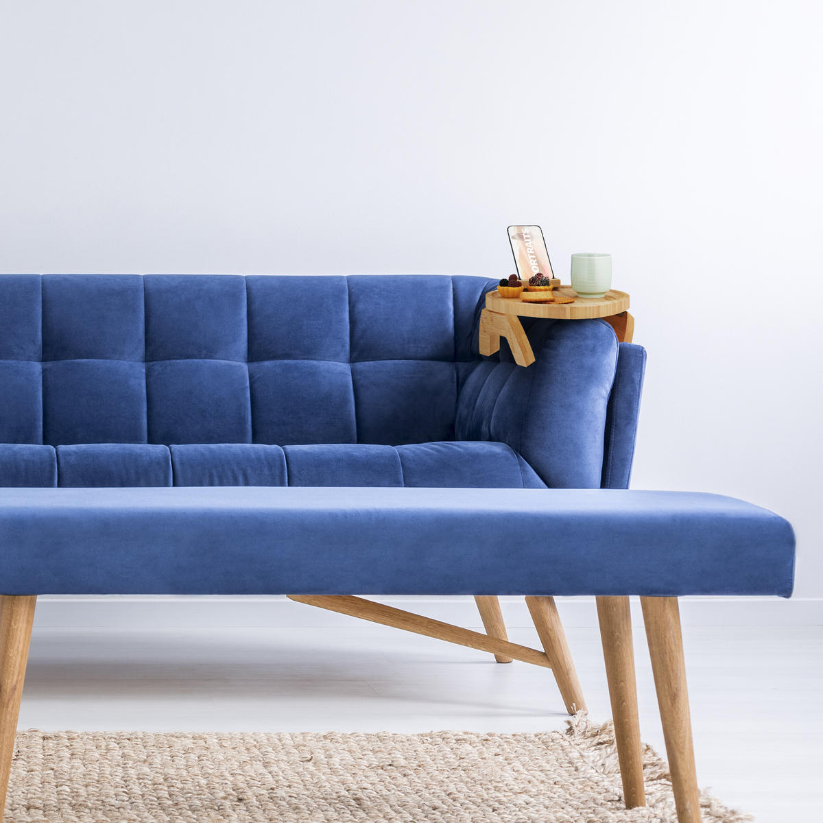 SOFATABLETT - Hellbraun, Holz (30/12/30cm) - Relaxdays