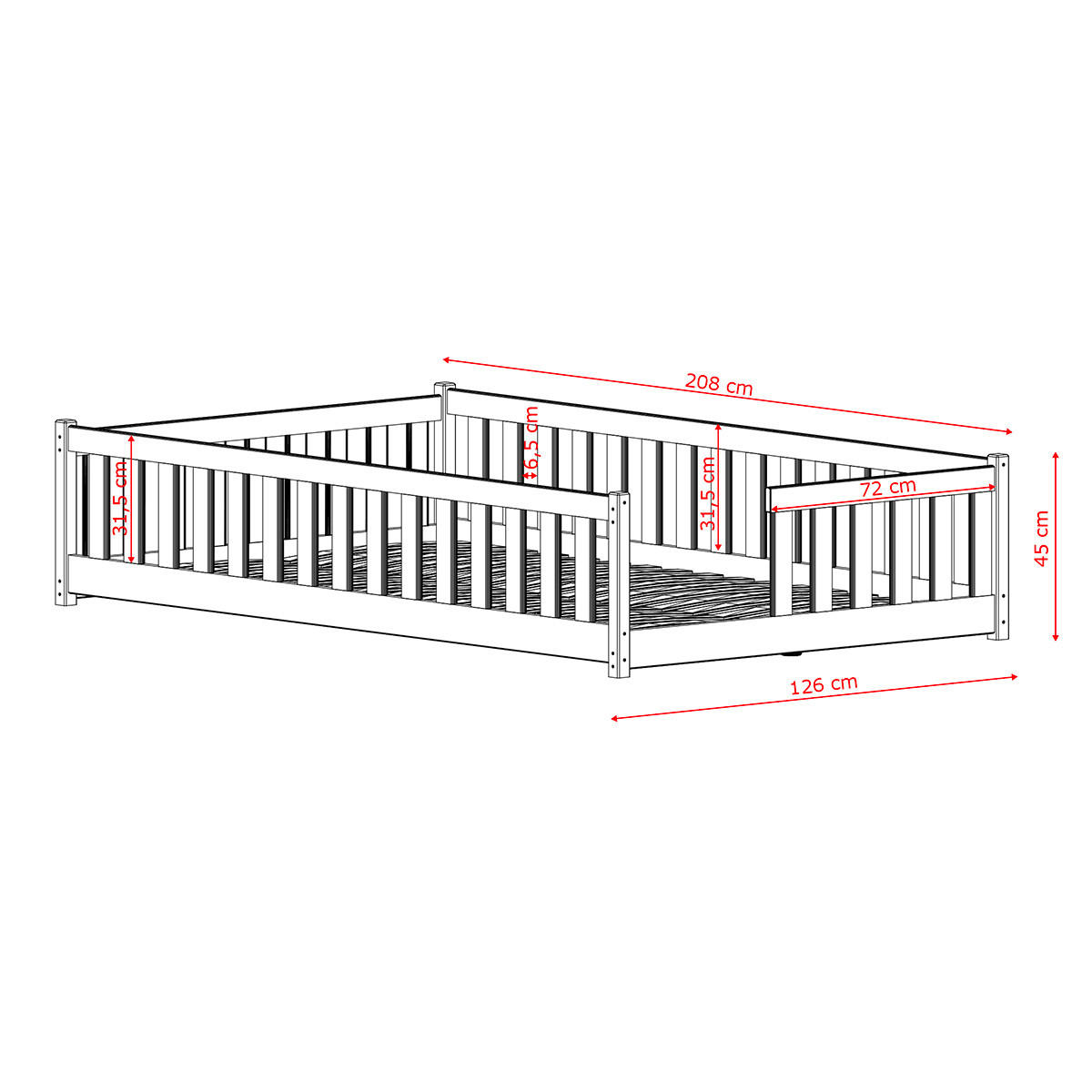 KREVET 120/200 Théa Drvo - smeđa, drvo (120/200cm) - Petits-meubles