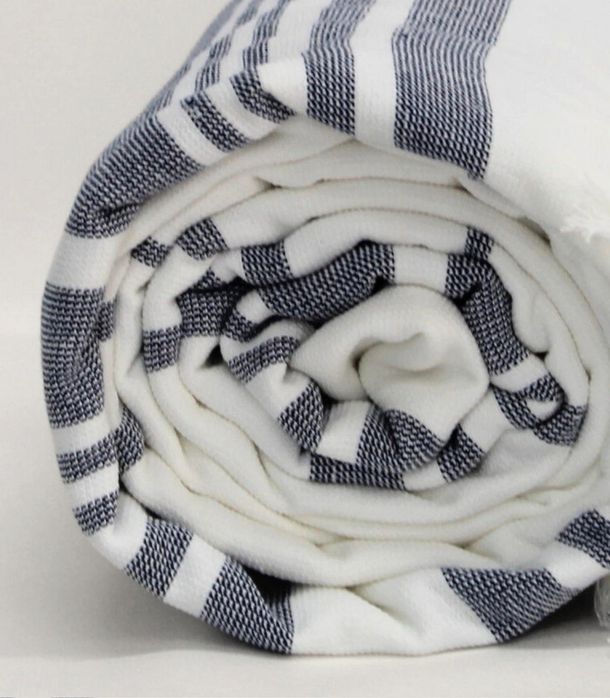 STRANDTUCH. Bio-Baumwolle. 100x175 cm - Weiß, Textil (100/175cm) - SOWL