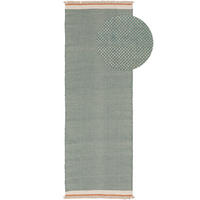 VLNĚNÝ běhoun Karla Mátová 70x200 cm - zelená barva, textil/přírodní materiály (70/1cm) - KUNSTLOFT