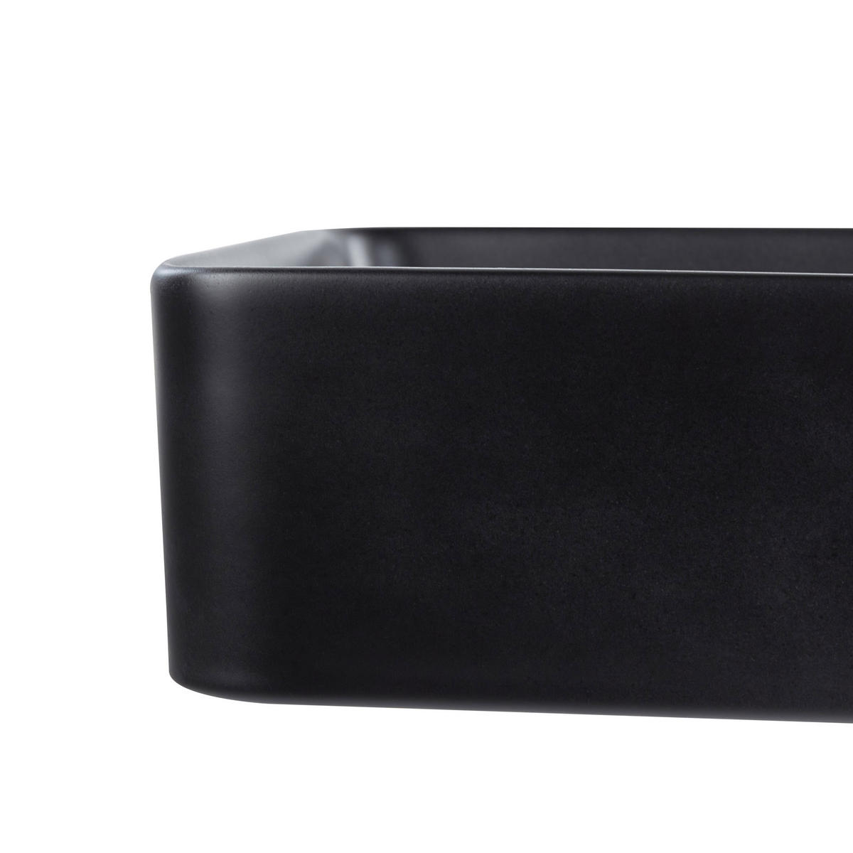 AUFSATZWASCHBECKEN Schwarz 51/34 cm Keramik Chivana - Schwarz, Keramik (51/11/34cm) - Beliani