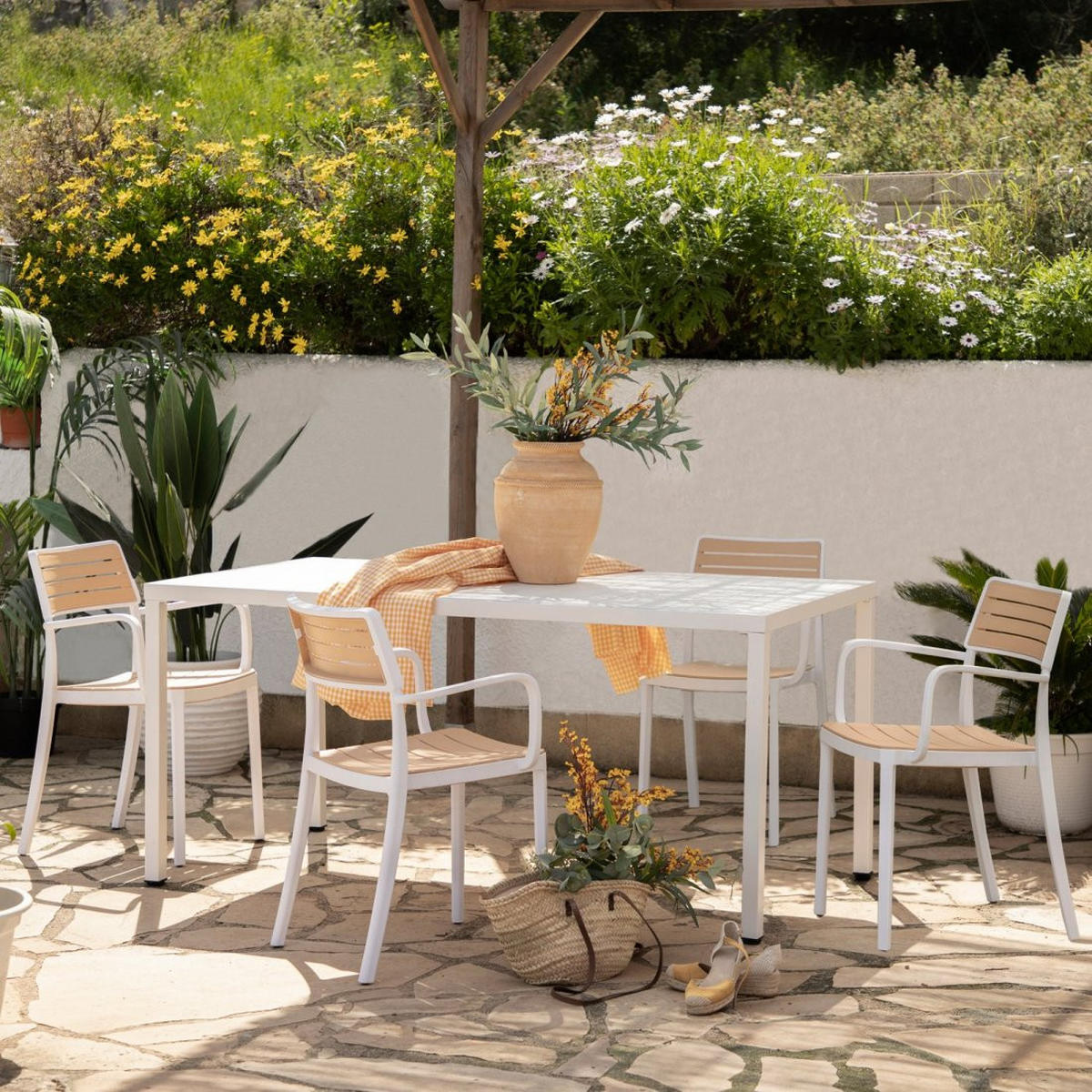 STUHL FÜR DRAUSSEN Hilda Zweifarbig 54 cm x 80 cm - Multicolor, Kunststoff (54/80/54cm)