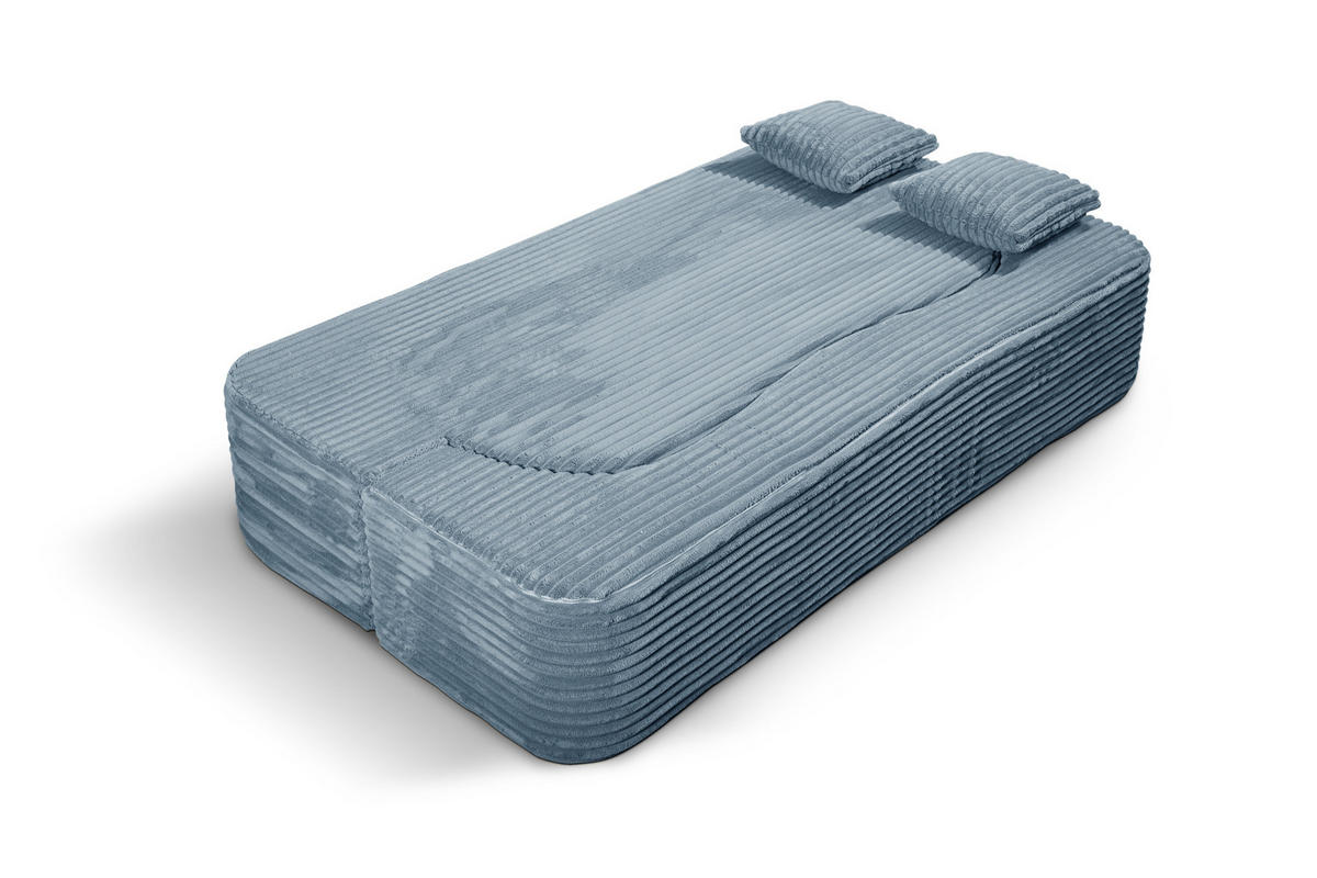 SCHLAFSOFA MYFOAM, Sofa mit Schlaffunktion, Farbe: Blau, Cordstoff - Hellblau, Textil (200/80/72cm) - Storez24