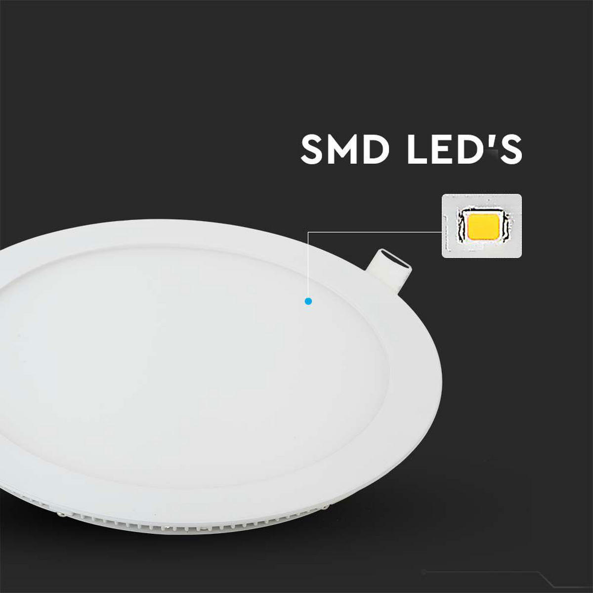 LED EINBAU PANEL Weiß 30 cm - Weiß, Metall (30/30/1.2cm)