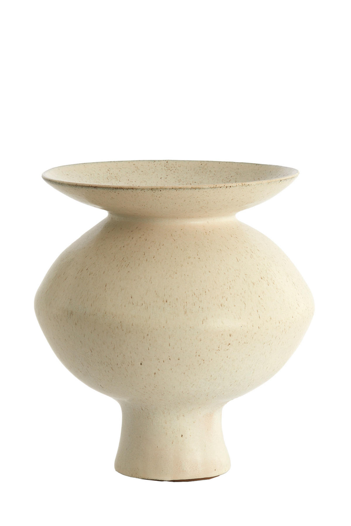 VASE Ajuda Weiß Ø31/33,5 cm - Weiß, Keramik (33.5cm) - Light & Living