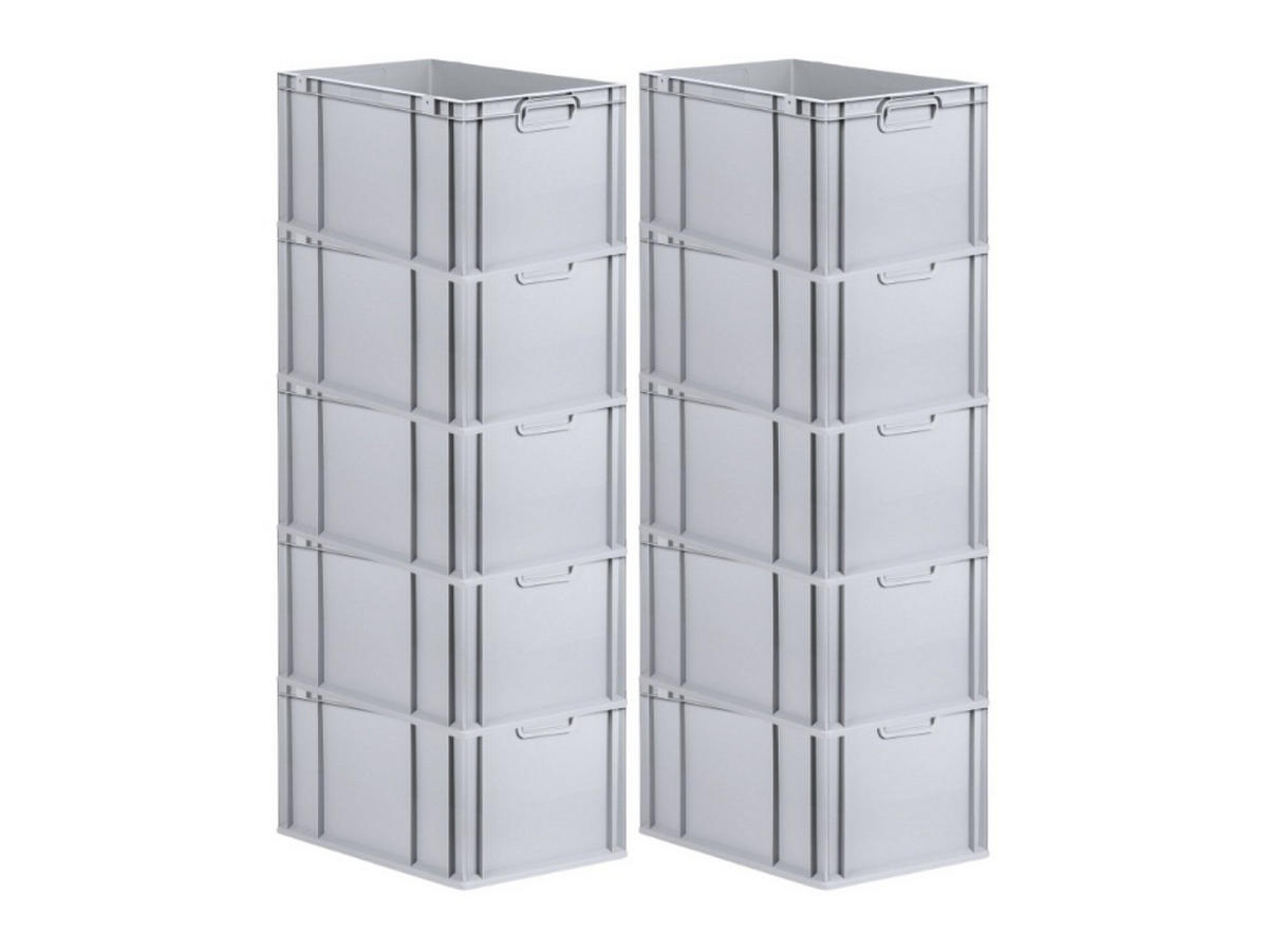 EUROBOX Nextgen Economy Griffe Geschlossen 32x40x60cm 65 Liter - Grau, Kunststoff (40/32/60cm) - PROREGAL