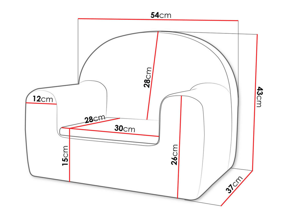 KINDERSESSEL Drotino - Blau, Textil (54/43/37cm) - MIRJAN24