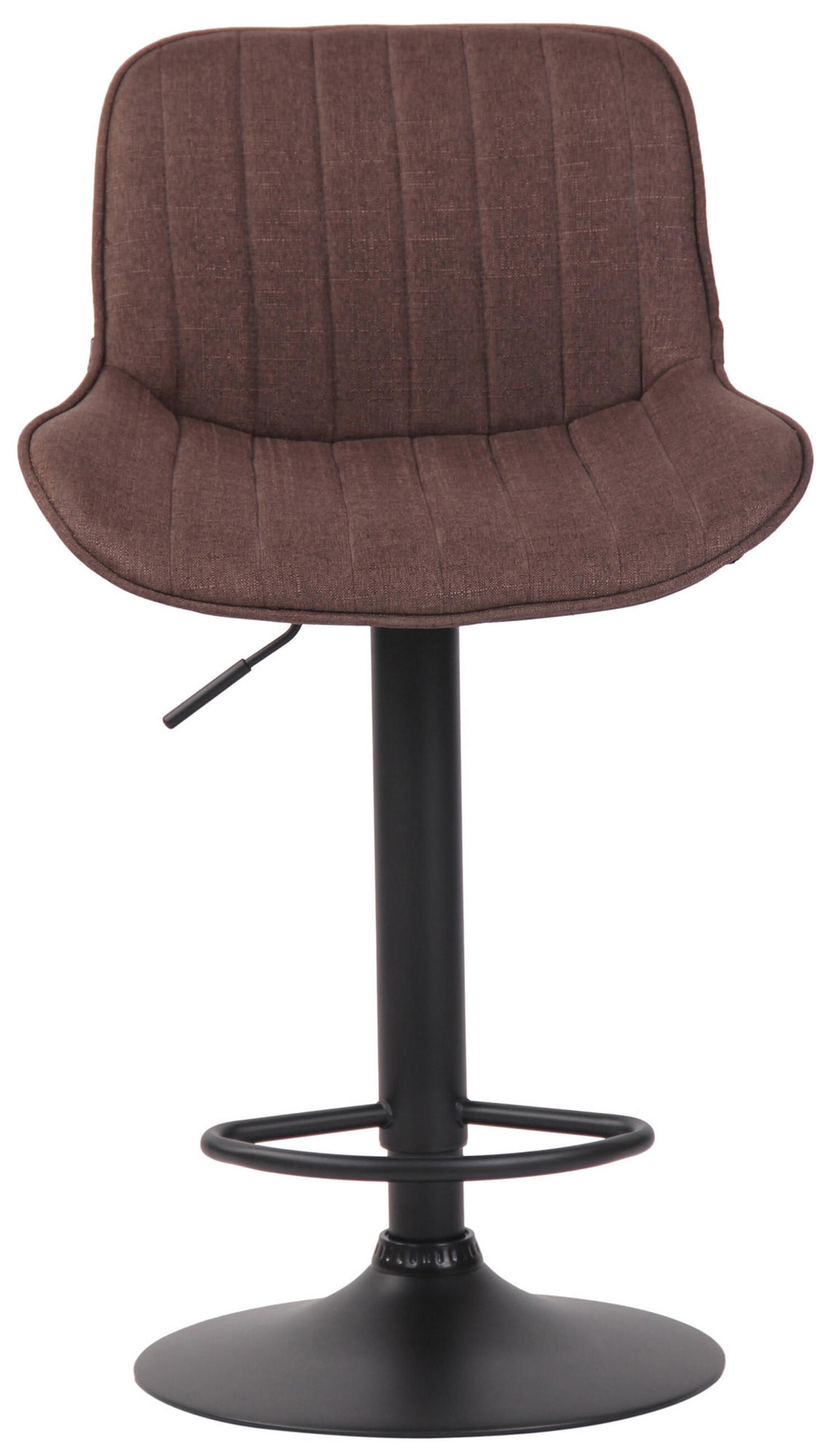 BARHOCKER Lento, Gestell schwarz, Stoff Braun - Schwarz/Braun, Textil/Metall (50/100/50cm) - TPFLiving