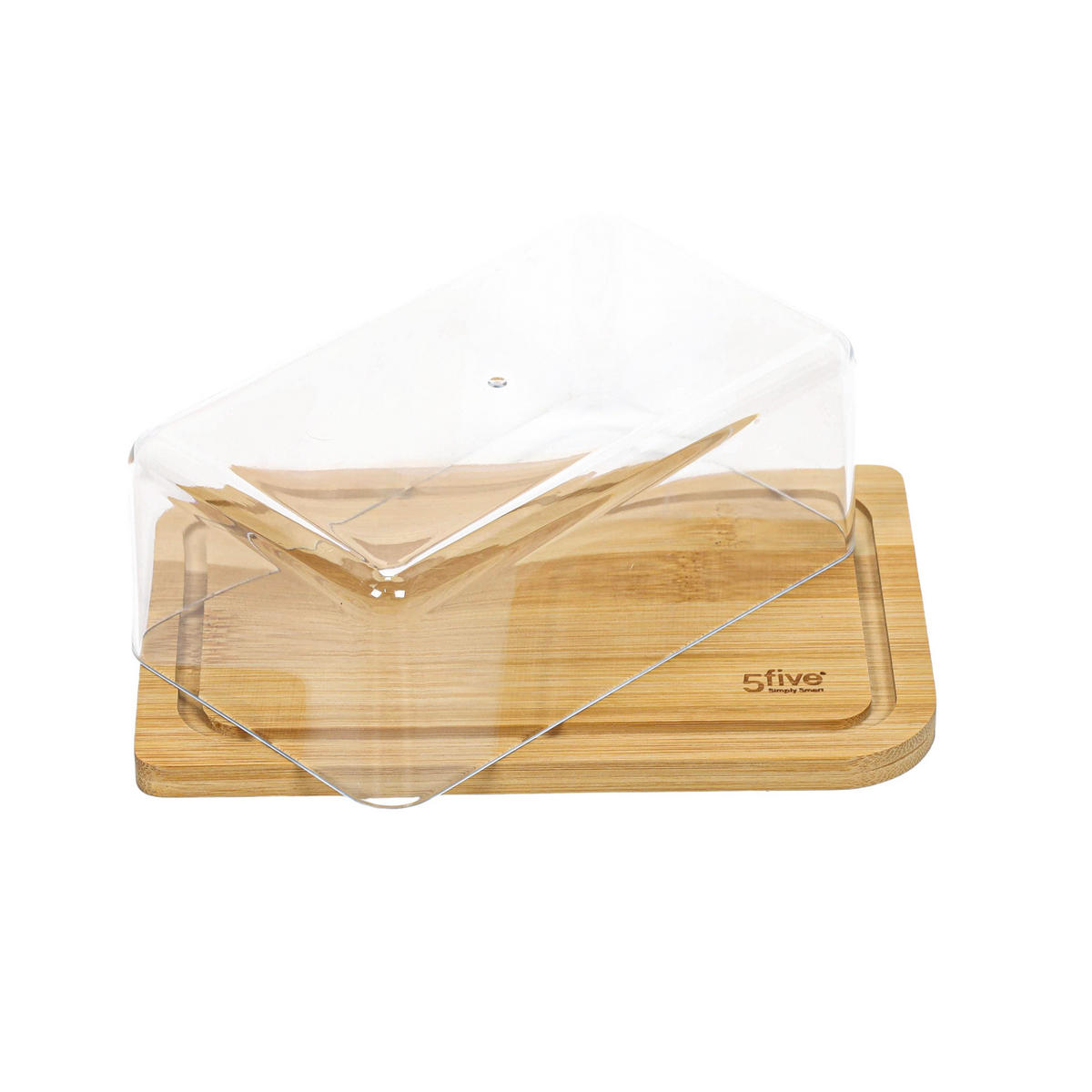 BUTTERDOSE aus Bambus Beige 6,5/12/19 cm - Beige, Naturmaterialien (12/19/6.5cm) - 5five Simply Smart