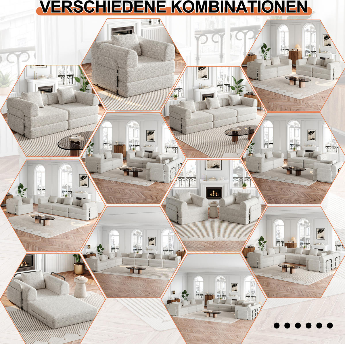 SCHLAFSOFA 2-in-1 mit Armlehnen-Ablagefach in Khaki Chenille 200/90/80 cm - Naturfarben, Textil (181.6/49.5/94cm) - OKWISH
