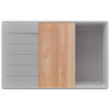 SPÜLBECKEN Kopenhagen, 2-er set Grau 78/50 cm 1 Becken + Ablauf-Set + Schneidebrett ab 60er Unterschrank - Beige/Grau, Kunststoff (78/20/50cm) - Primagran