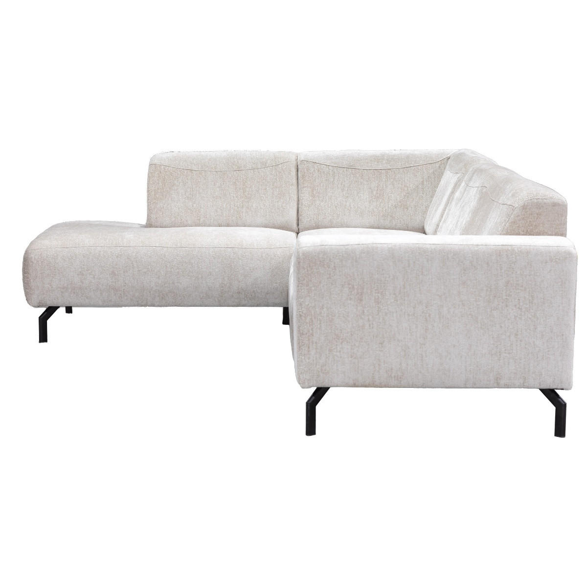 3,5-SITZER-ECKSOFA mit ecke auf der linke Seite aus Stoff, beige - Beige, Textil (275/210cm) - Giga Meubel
