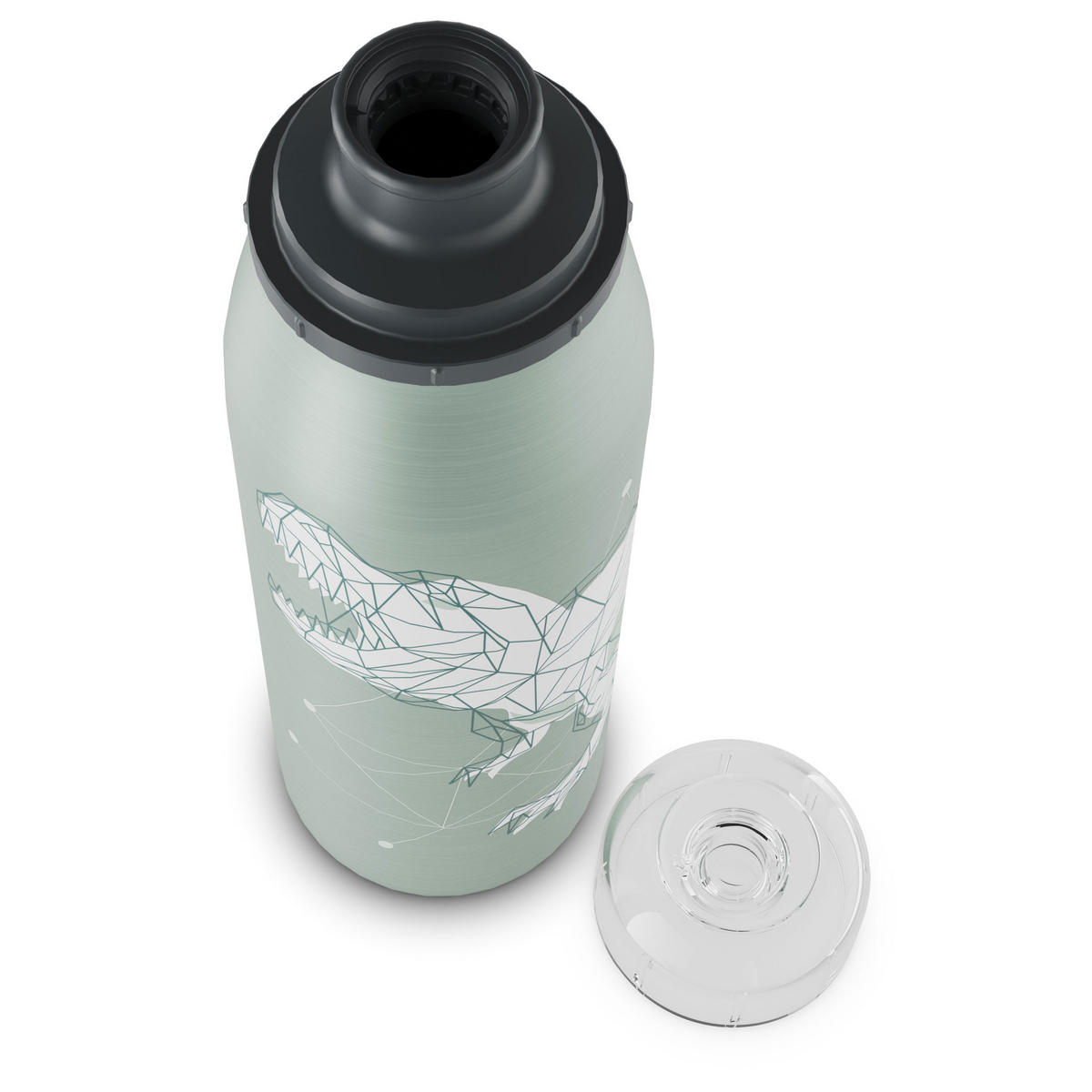 ISOLIER-TRINKFLASCHE KIDS ISO BOTTLE dinosaurs 0.5 L - Weiß/Grün, Metall (0.5L) - Alfi