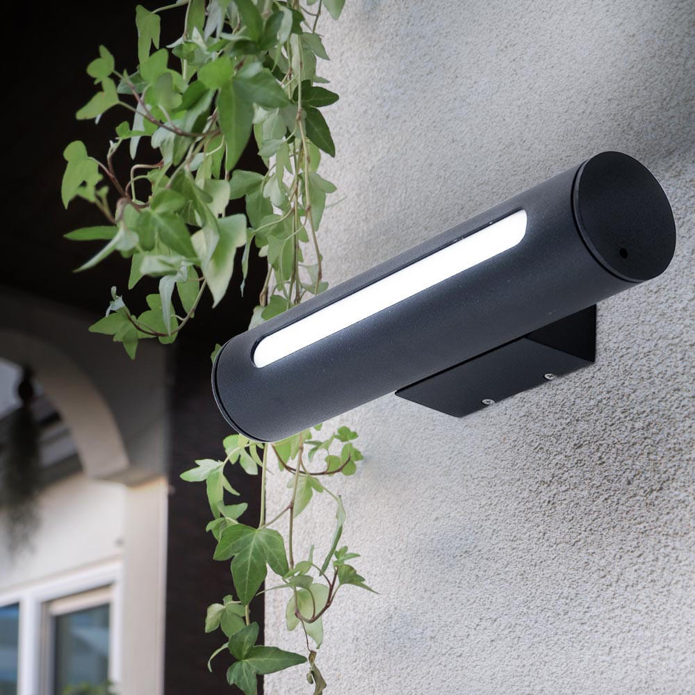 Thumbnail - Brilliant Led, Schwarz, Metall, 6.5x30x100 cm, Lampen & Leuchten, Außenbeleuchtung, Außenwandleuchten