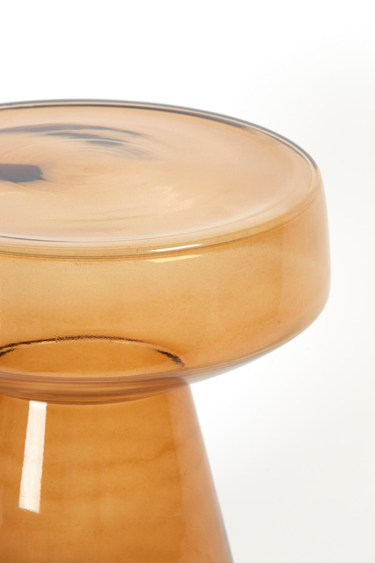 BEISTELLTISCH Dakwa Gelb Ø37/44 cm - Gelb, Glas (37/37/44cm) - Light & Living