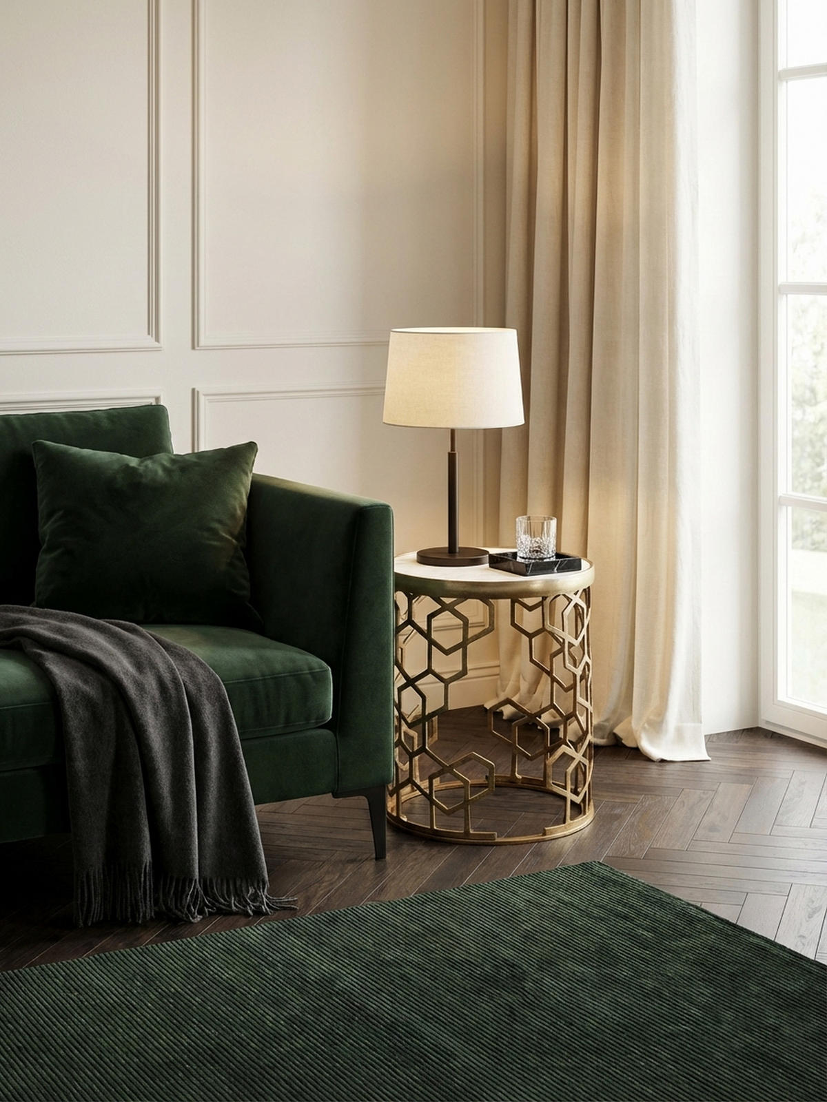 BEISTELLTISCH – Rund Marmoroptik Goldfarben Metall 44 cm Durchmesser - Goldfarben/Weiß, Stein/Metall (46/46/55cm) - KADIMA DESIGN