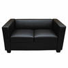 2ER SOFA Schwarz - Schwarz, Textil (137/70/75cm) - MCW