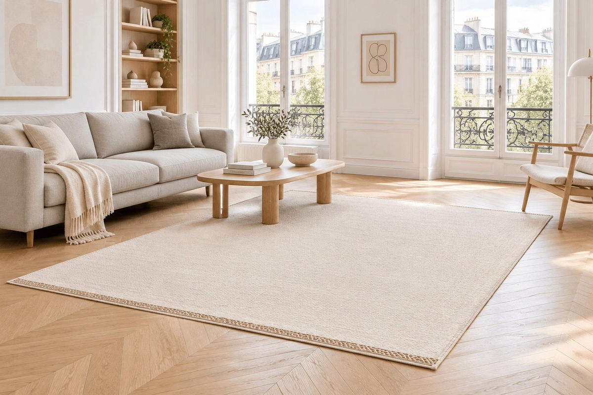 TEPPICH Design Relief-Effekt beige - Beige, Textil (200/290cm) - AFK Living