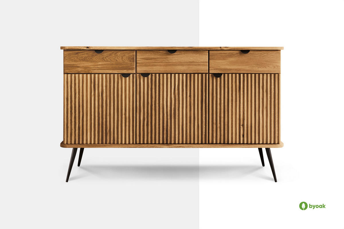 KOMMODE LINA - Kernbuche, Holz (144/87/46cm) - byoak