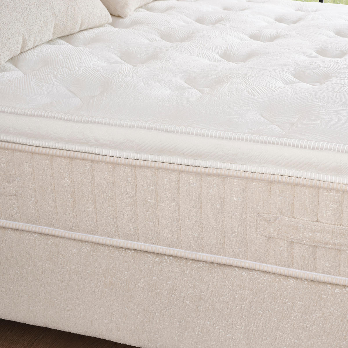 BOXSPRINGBETT Belezza Bett Boxspringbett 140x200 mit matratze - Beige, Holz (140/200cm) - Gowoll