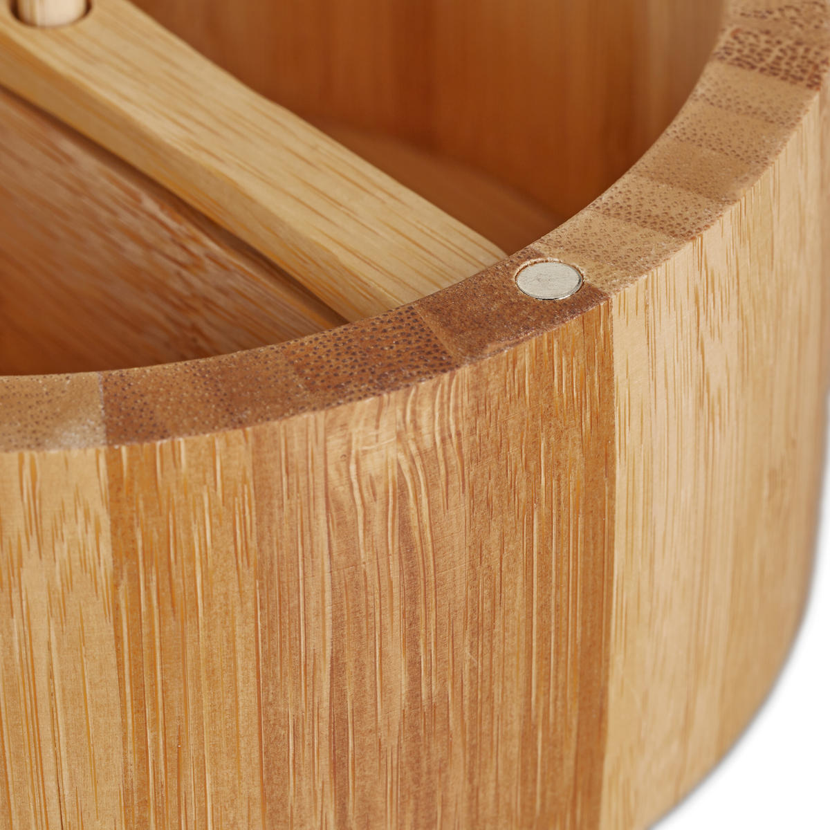 SALZBEHÄLTER - Hellbraun, Holz (12.5/6.5/12.5cm) - Relaxdays