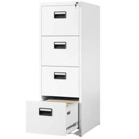 HÄNGEREGISTERSCHRANK abschließbar SARA 4 Schubladen 132x46x62cm Weiß - Weiß, Metall (46/132/62cm) - Jan Nowak