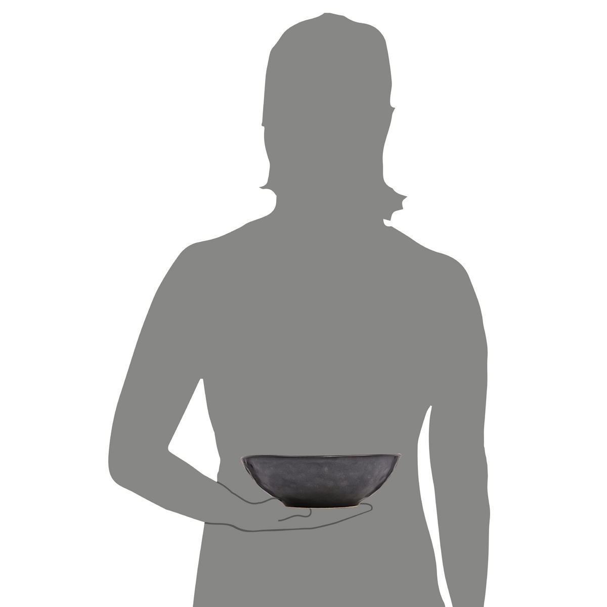 SCHALEN SET TOMBEY - 4 teilig aus Steingut - Dunkelgrau, Keramik (17.5cm) - Sänger