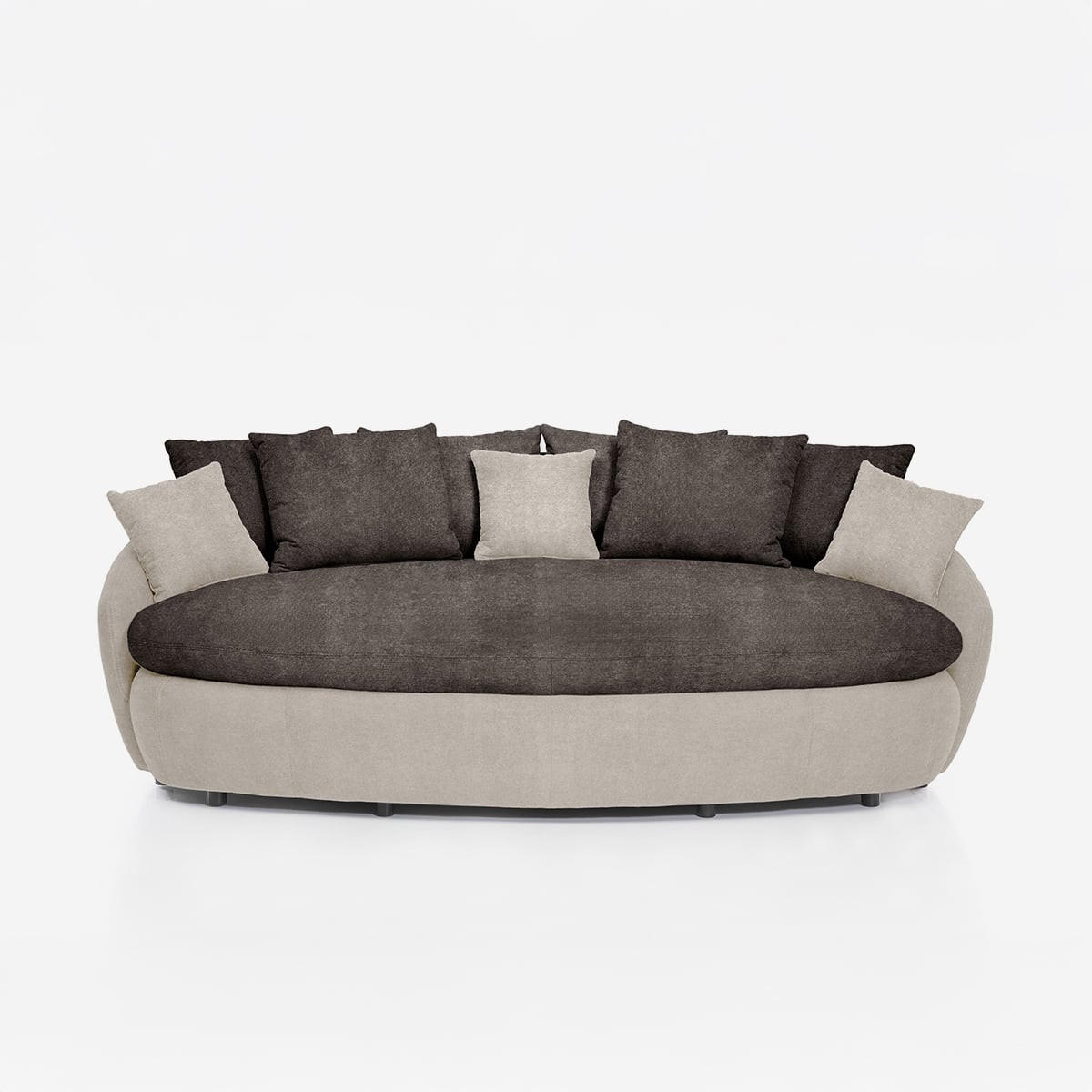 3-SITZER Zermatt - Dunkel Grau - Grau, Textil (238/80/140cm) - Pasmara