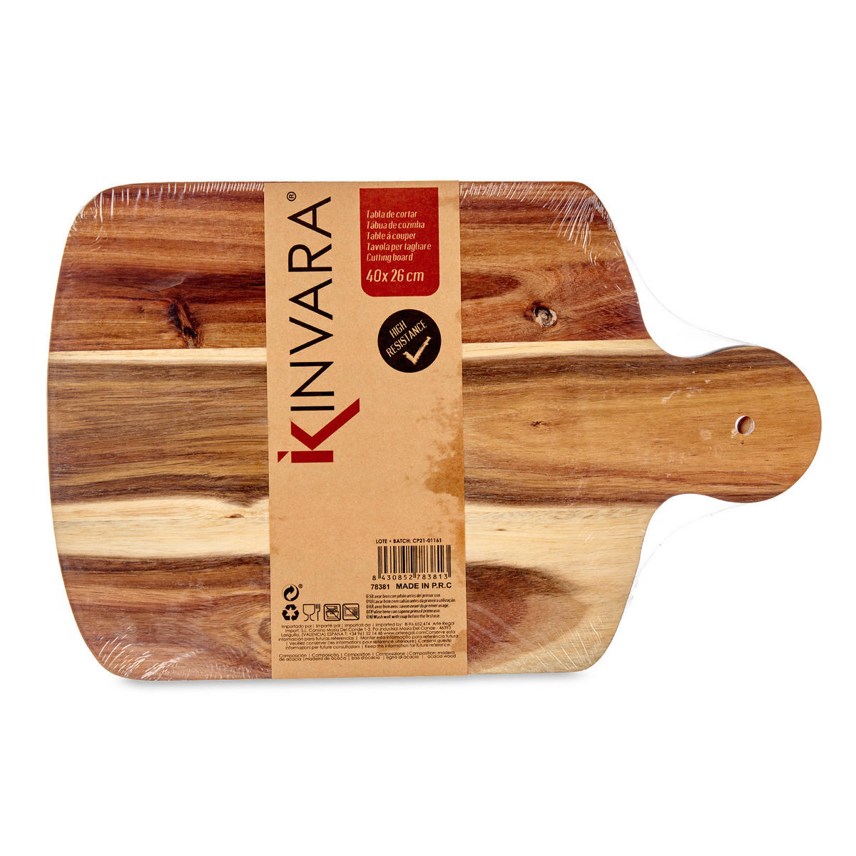 SCHNEIDEBRETT Holz Taro 40/26 cm - Schwarz, Holz (26/40cm) - Kinvara