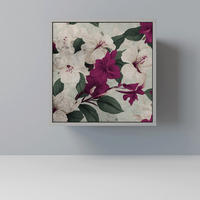 SIDEBOARD FLOWERET DREAM, Grau, 57,5x42x57,5 cm, Ohne Füße - Multicolor/Grau, Holzwerkstoff (57.5/57.5/42cm) - SpaceRebels