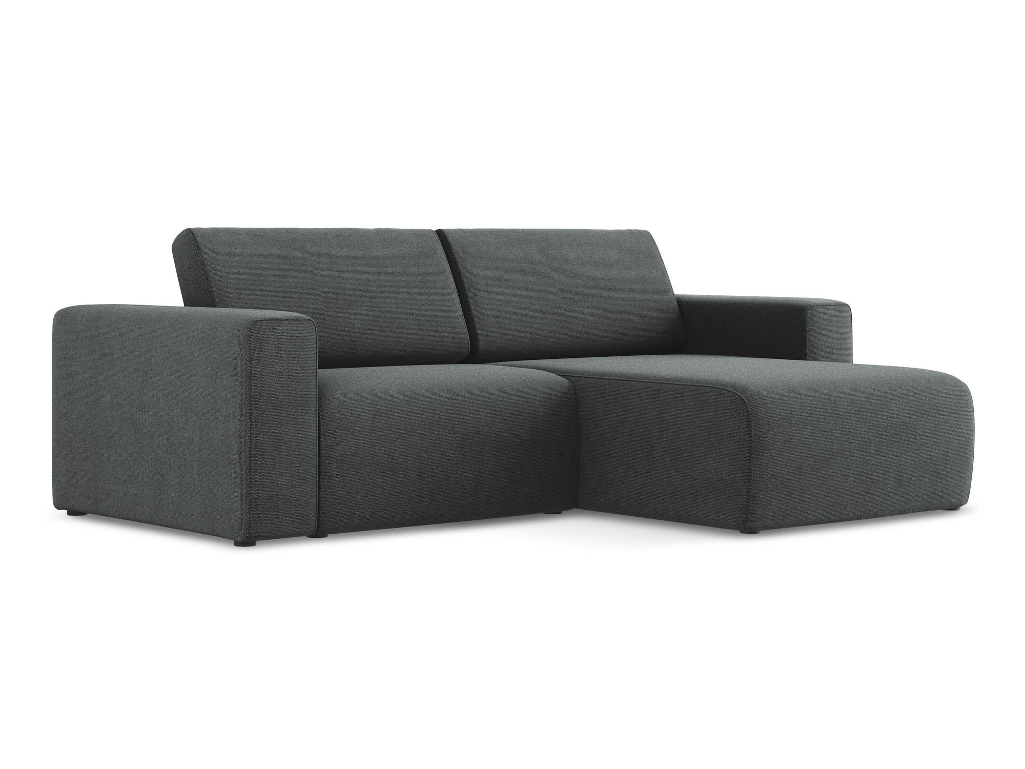 ECKSOFA Rechts Strukturstoff Stoff Grau - Beige/Schwarz, Kunststoff/Textil (224/167cm) - Makamii