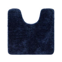 WC Vorleger U-Form Dunkelblau 50 x 50 cm - Dunkelblau, Textil (50/50cm)