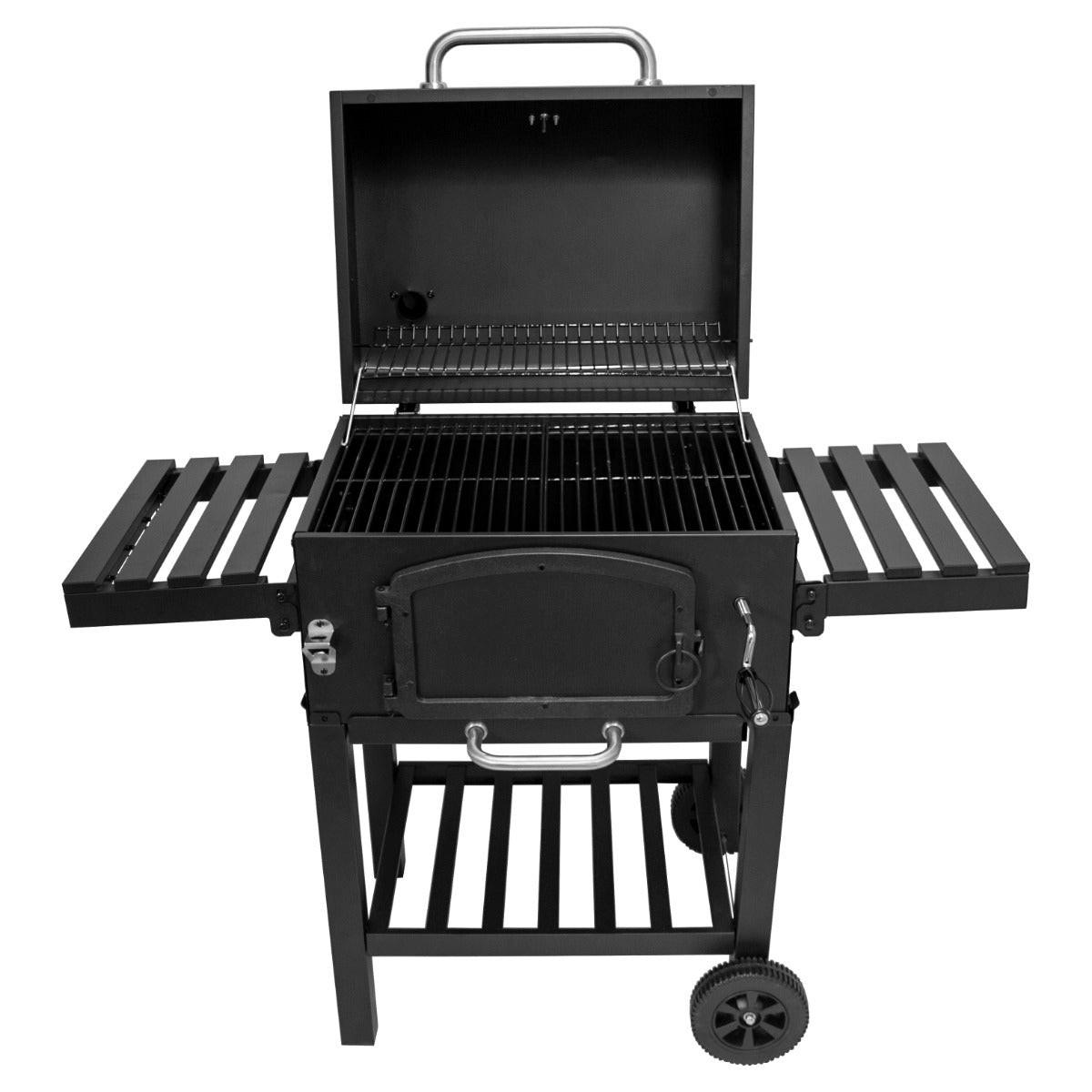 HOLZKOHLEGRILL XXL Smoker - Schwarz, Metall (124/112/62cm) - Monstershop