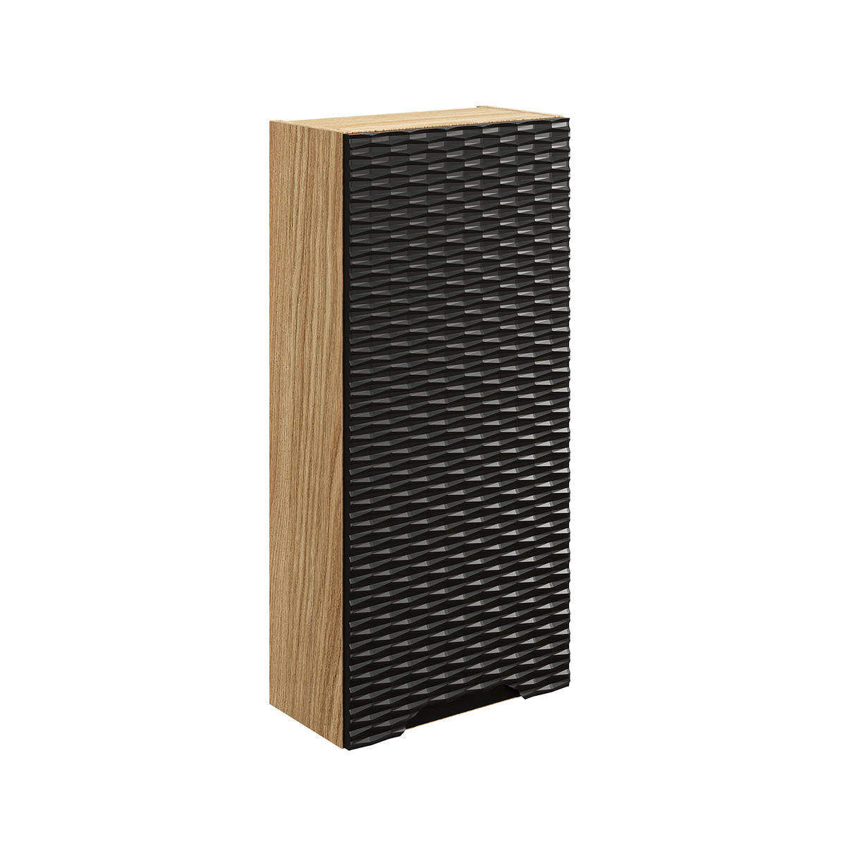 ZÁVESNÁ SKRINKA Elora Čierna a drevo - čierna, kompozitné drevo (35/75/17cm) - Petits-meubles