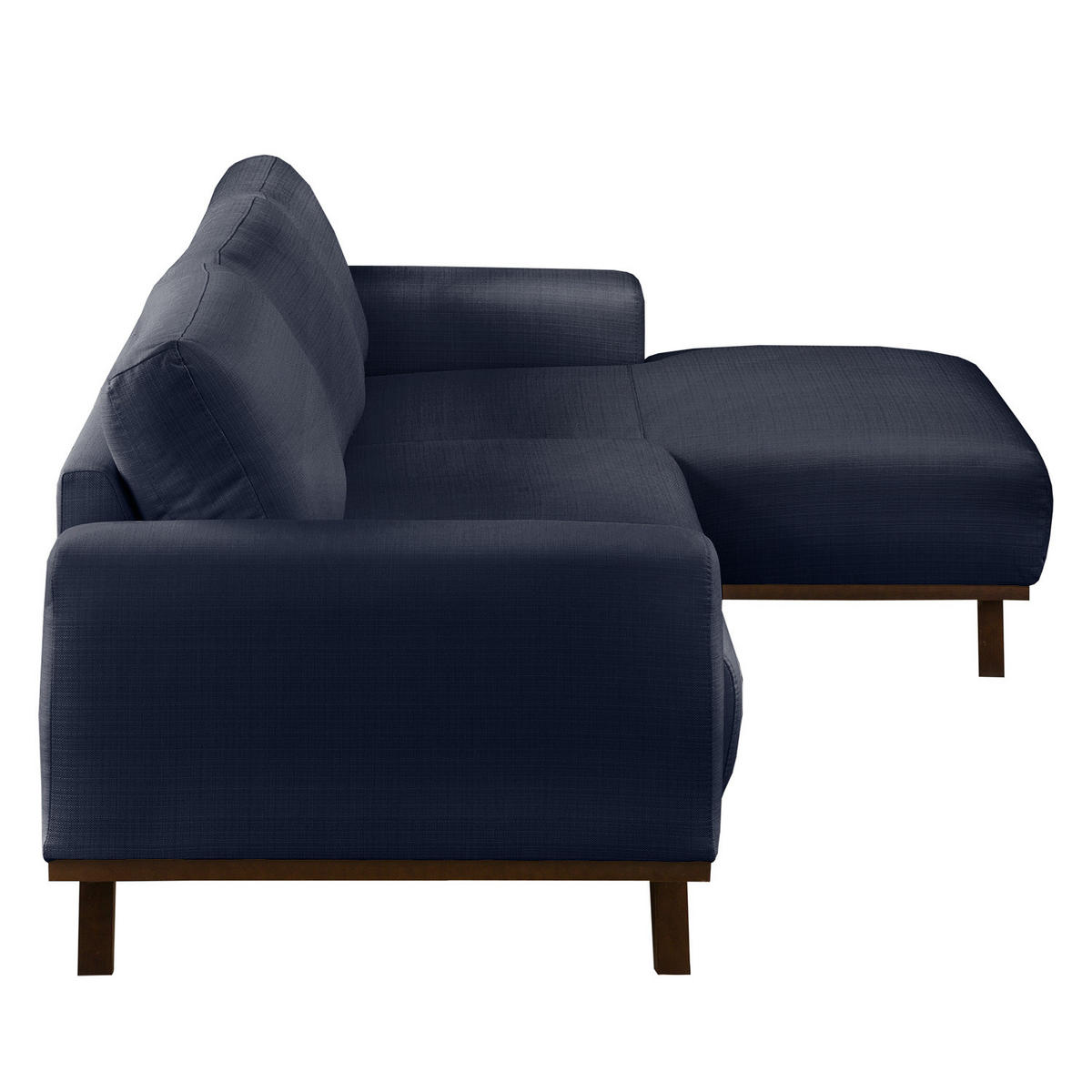 ECKSOFA - Strukturstoff - Dunkelblau, Textil (286/152cm) - home24