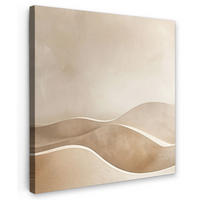 LEINWANDBILD Beige - Natur - Abstrakt - Modern 20x20 cm - Beige, Textil (20/20cm) - MuchoWow
