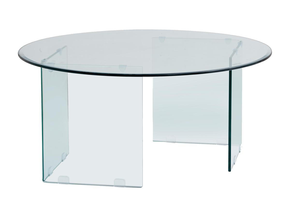 COUCHTISCH - Sicherheitsglas - ADAMO - Transparent, Glas (90/90/41cm) - Vente-Unique