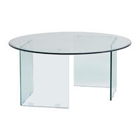 COUCHTISCH - Sicherheitsglas - ADAMO - Transparent, Glas (90/90/41cm) - Vente-Unique