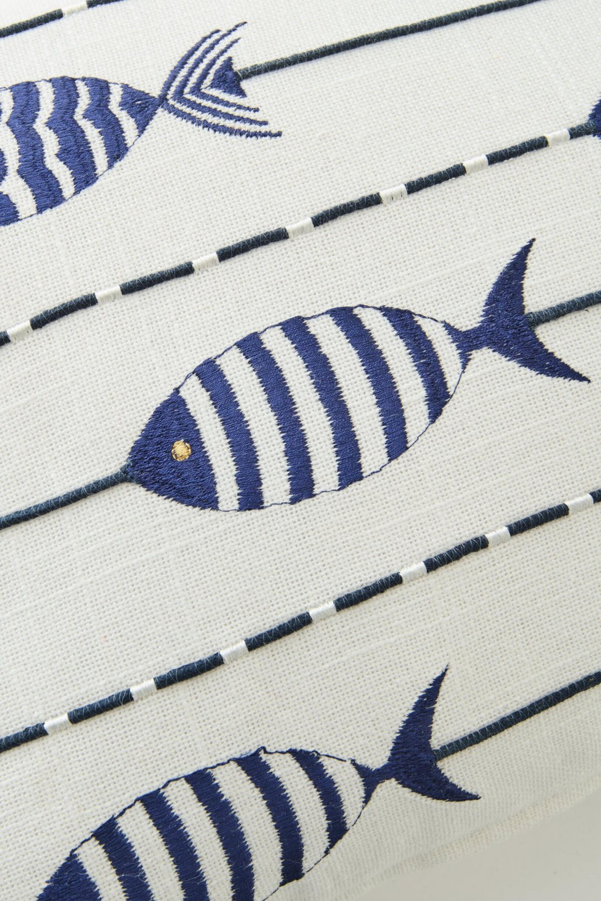 KISSEN FISCH Multi - Blau, Textil (30/45cm) - J-Line