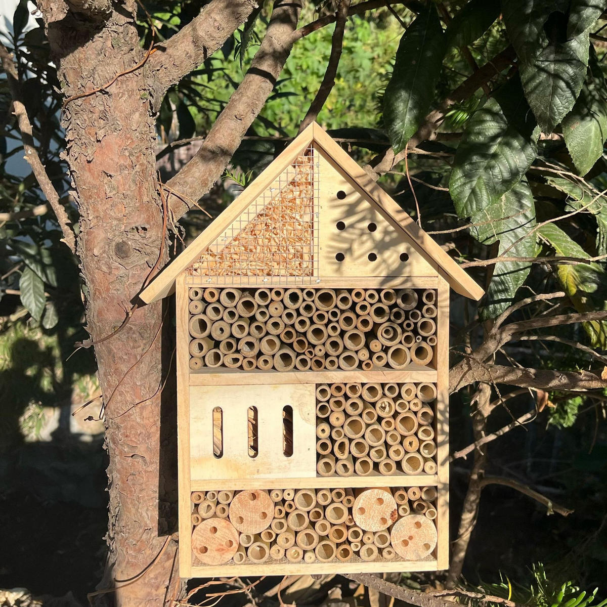 INSEKTENHOTEL 22.5/9.1/37.5 cm - Naturfarben, Holz (9.1/37.5/22.5cm) - Authentics