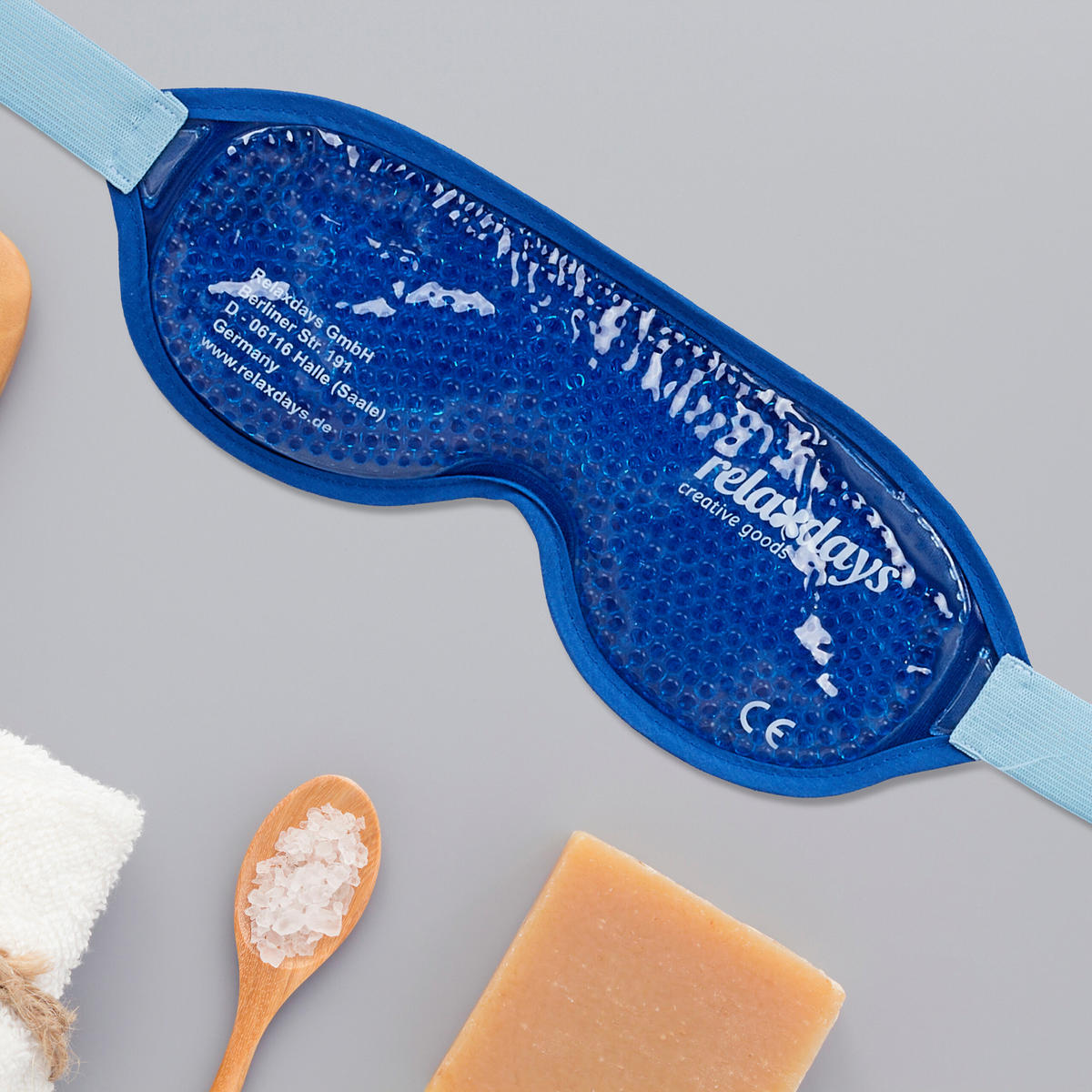 2XAUGENMASKE - Blau, Kunststoff/Textil (25/9/2cm) - Relaxdays