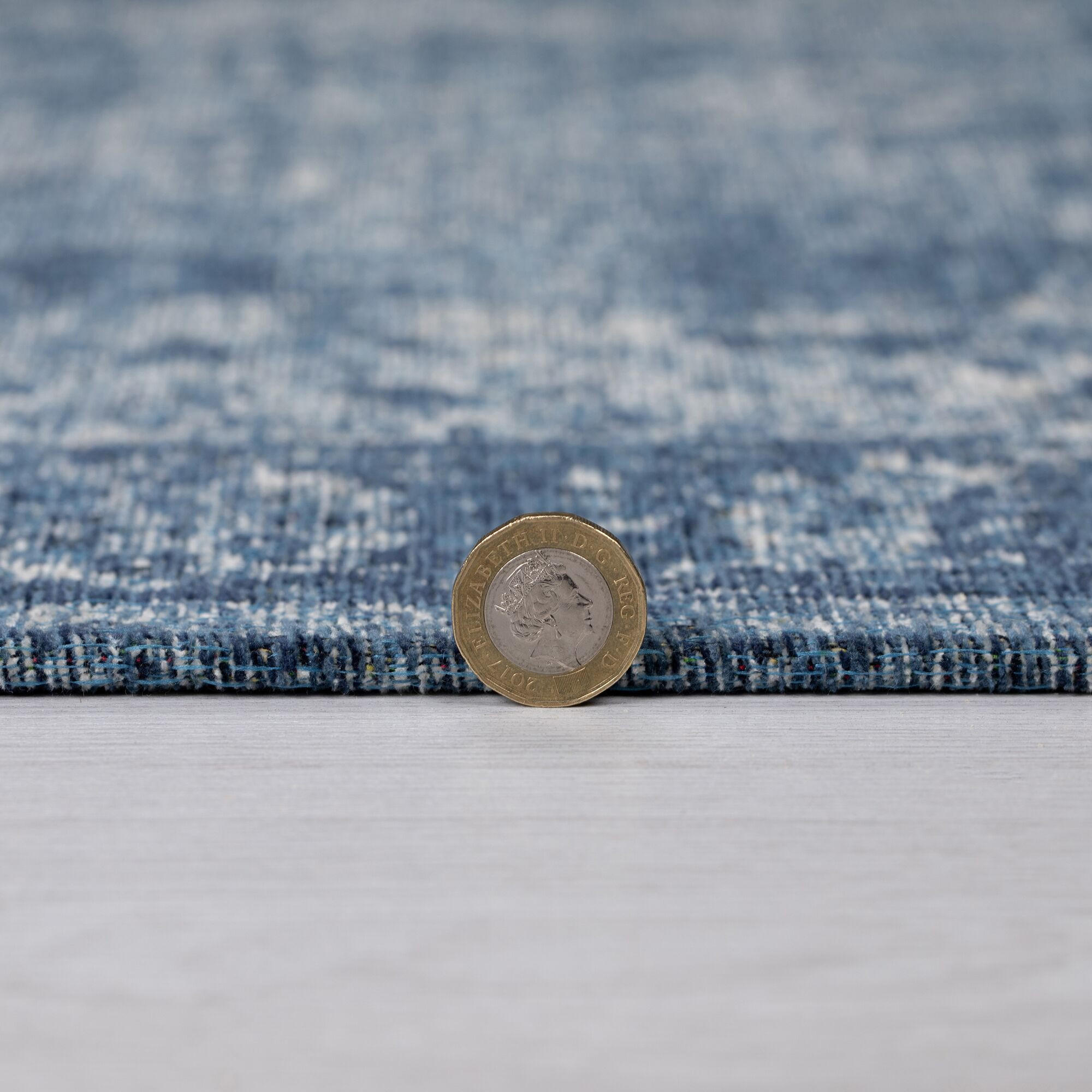 Thumbnail - Kadima Design Teppich, Blau, Textil, Vintage, Rechteckig, 155x230 cm, pflegeleicht, Teppiche & Böden, Teppiche, Flachgew...