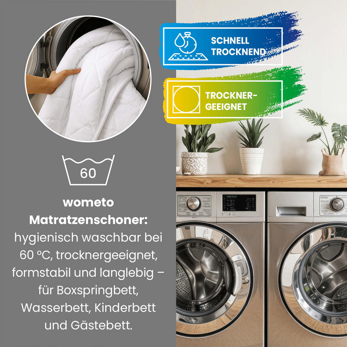 MATRATZENSCHONER 90x200 Standard Einzel - Weiß, Textil (90/200cm) - wometo