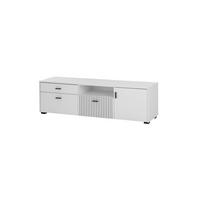LOWBOARD M17 Weiß Matt & Schwarz 150/44/42 cm schmal - Weiß, Holzwerkstoff (150/44/42cm) - Livojo