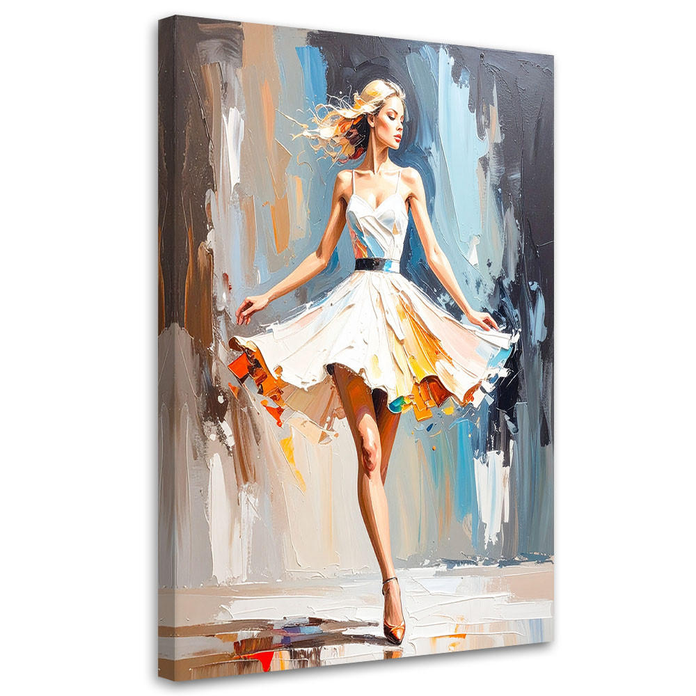 Feeby Leinwandbild Grau 80x120 cm