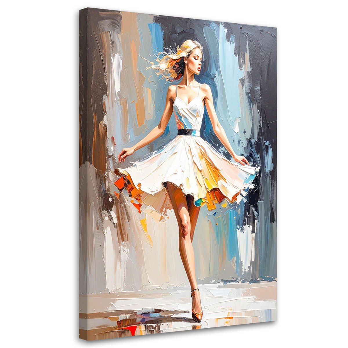 LEINWANDBILD Menschen & Charaktere 80x120cm - Grau, Textil (80/120cm) - Feeby